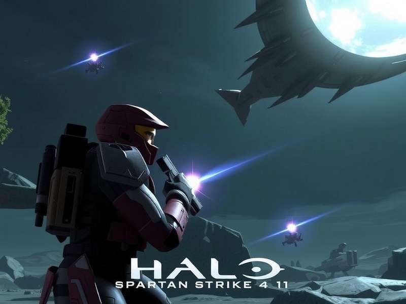 Halo Spartan Strike gameplay screenshot showing a Spartan in action