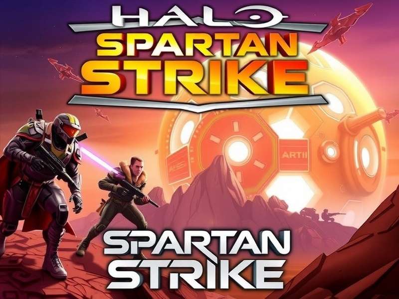 Screenshot from Halo Spartan Strike 1 Trailer showing a top-down view of a Spartan engaging Covenant forces