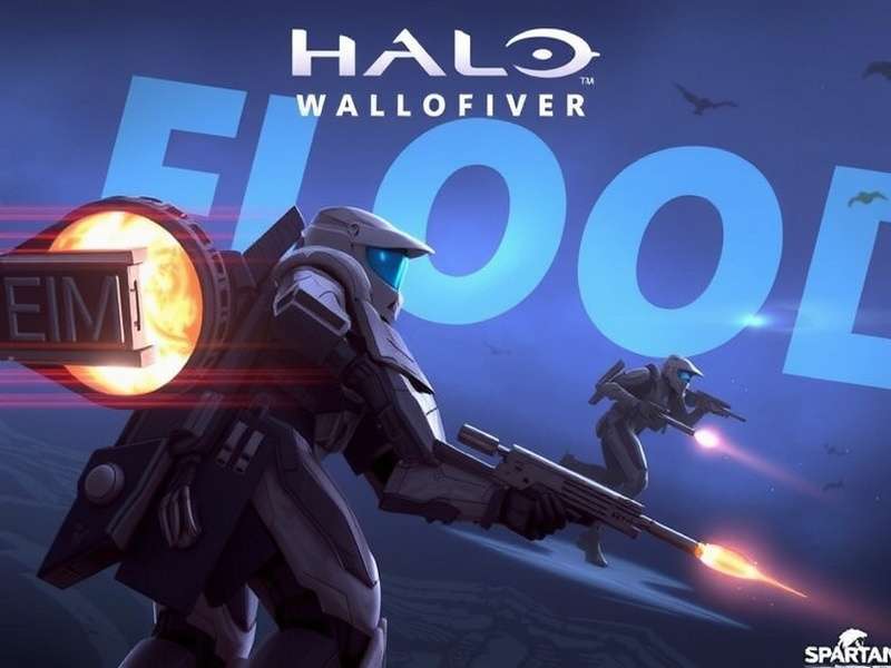 Halo Spartan Strike Flood Combat Scene showing a Spartan engaging Flood forms