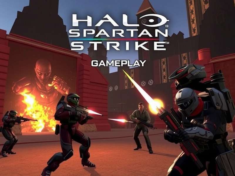 Halo Spartan Strike intense PC gameplay showing a Spartan fighting Covenant forces