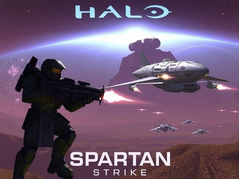 Halo Spartan Strike gameplay screenshot showing Spartan in action