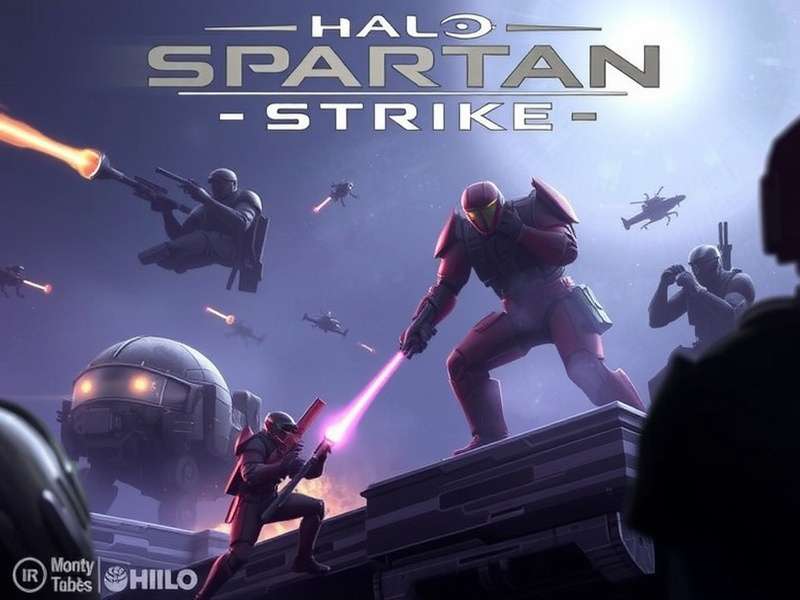 Halo Spartan Strike iOS gameplay on an iPhone showcasing intense top-down combat