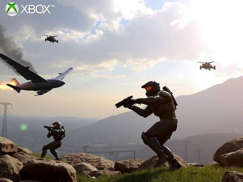 Halo Spartan Strike top-down combat gameplay on a monitor