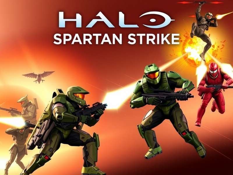 Halo Spartan Strike intense gameplay screenshot showing Spartan in combat