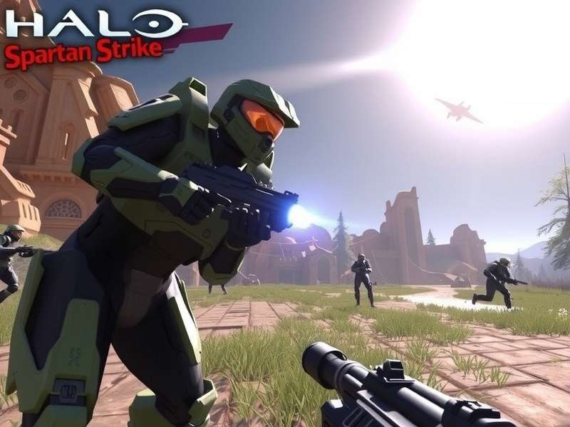 Halo Spartan Strike gameplay action sequence showing combat against Covenant forces