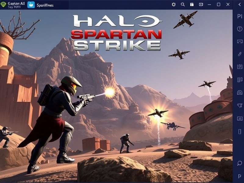 Halo Spartan Strike running smoothly on Android emulator with enhanced graphics