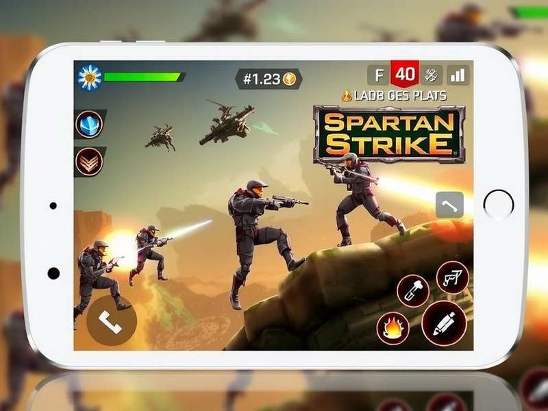 Halo Spartan Strike gameplay on an Android tablet showing action scenes