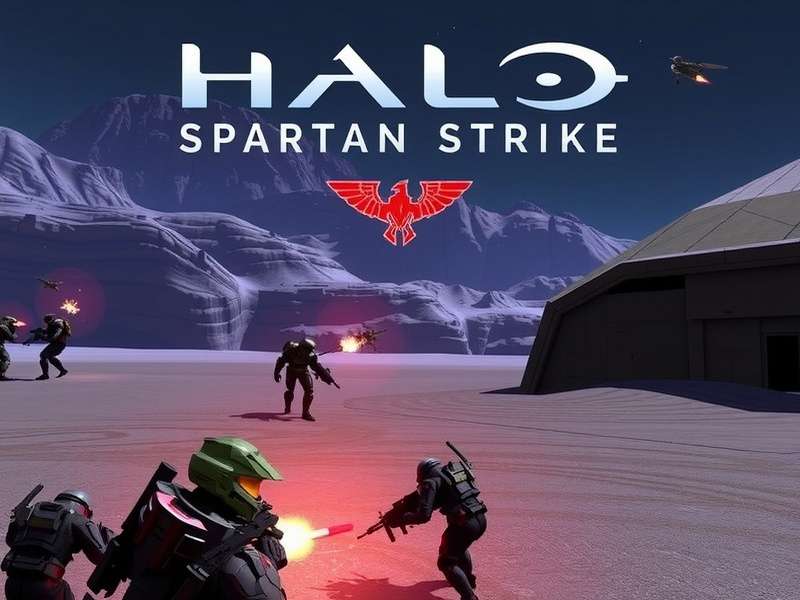 Halo Spartan Strike intense top-down combat gameplay scene