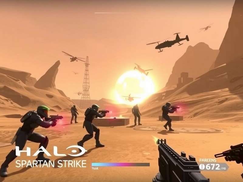 Halo Spartan Strike tactical gameplay overview showing weapon choices and enemy positions