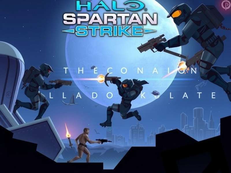 Halo Spartan Strike intense gameplay on an iPhone screen