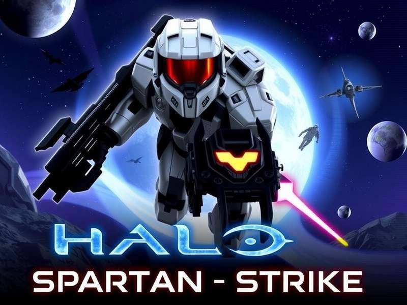 Halo Spartan Strike Official Soundtrack Cover Art featuring Spartan helmet with musical notes