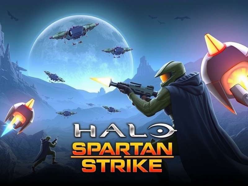 Halo Spartan Strike gameplay on an Android smartphone showing intense combat