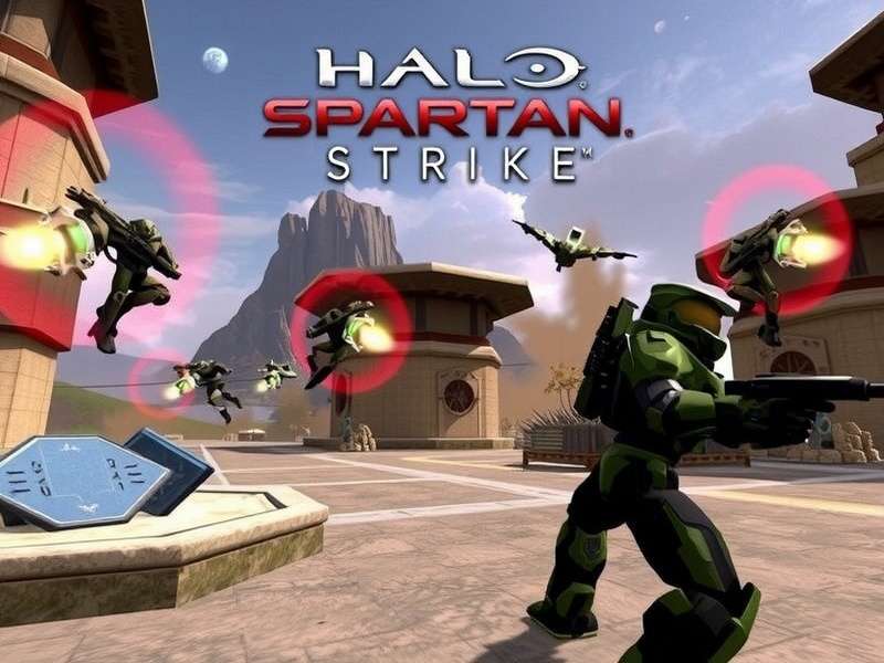 Halo Spartan Strike PC gameplay screenshot showing intense action
