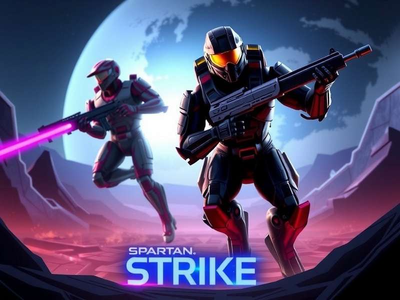 Halo Spartan Strike epic action scene featuring the iconic Spartan soldier in combat armor, set against a futuristic battlefield — perfect Halo Spartan Strike wallpaper for laptop