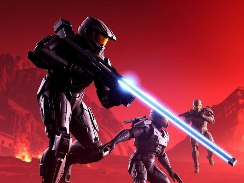 Halo Spartan Strike wallpaper composition guide showing rule of thirds and focal point placement for laptop screens