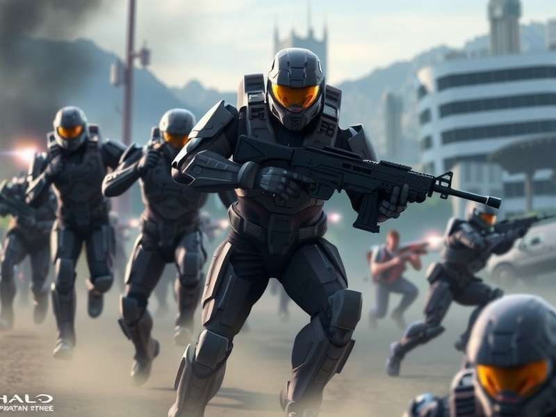 Halo Spartan Strike wallpaper for phone featuring Master Chief and Spartan soldiers in action