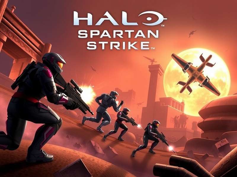 Halo Spartan Strike Windows Store gameplay screenshot showing Spartan soldier in combat