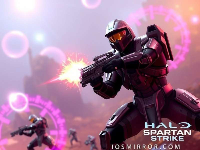 Halo Spartan Strike Iosmirror gameplay featuring Master Chief and Covenant forces on a ring world