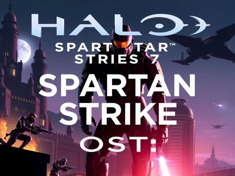 Halo Spartan Strike OST album art featuring the iconic Spartan helmet with musical notes