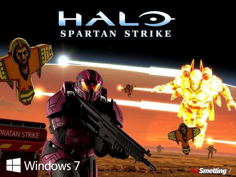 Halo Spartan Strike Windows 7 gameplay action shot with Spartan soldiers and Covenant forces