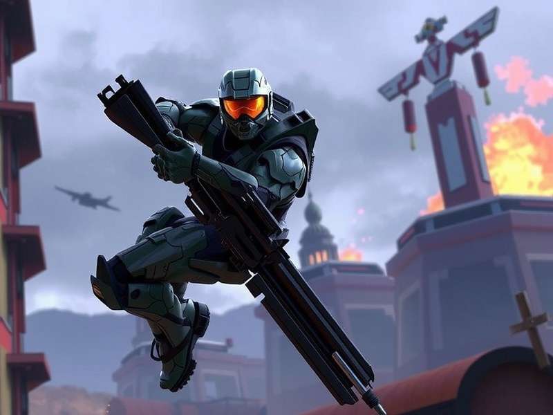 Halo Spartan Strike Xbox One gameplay action screenshot showing Spartan soldier in combat