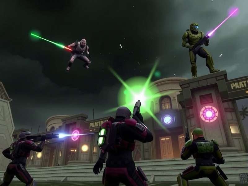 Halo Spartan Assault gameplay showing Master Chief battling the Covenant on a top-down battlefield