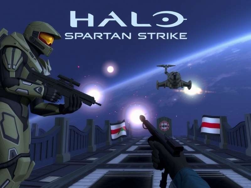 Halo Spartan Strike 1 Gameplay action scene with Spartan soldier and Covenant enemies