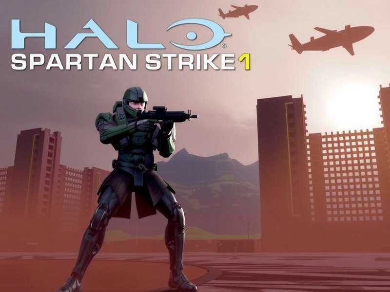 Halo Spartan Strike 1 gameplay action scene with Spartan soldier
