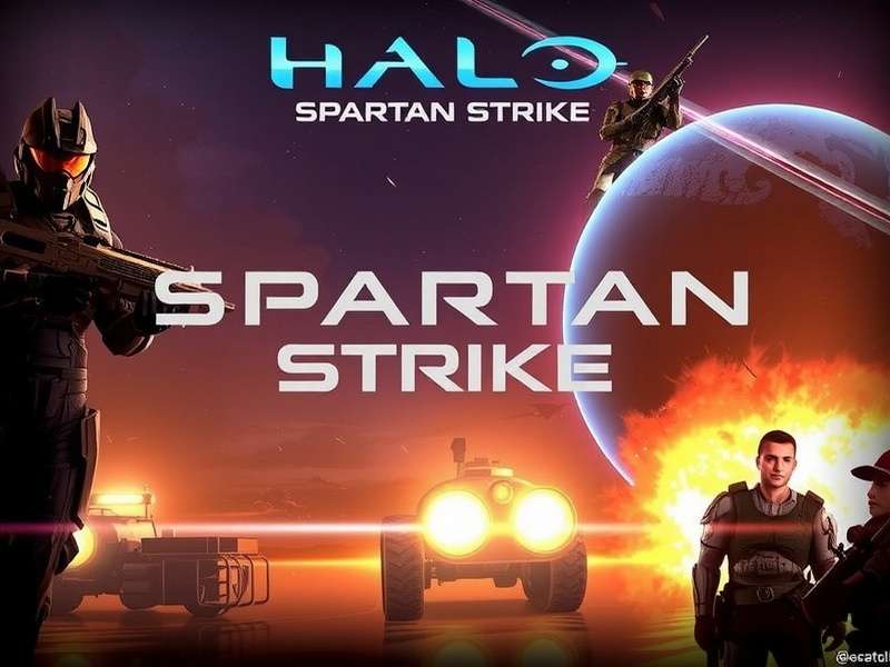 Halo Spartan Strike free download cover art featuring Spartan soldier and Covenant battle
