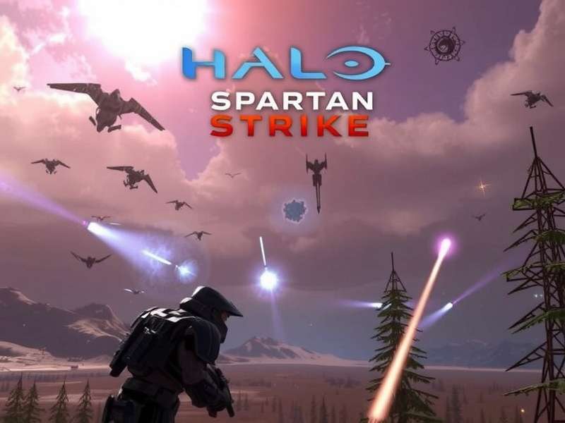 Halo Spartan Strike – Epic Spartan warrior in combat across a futuristic battlefield